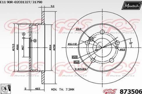 Maxtech 873506.0080 - Discofreno autozon.pro