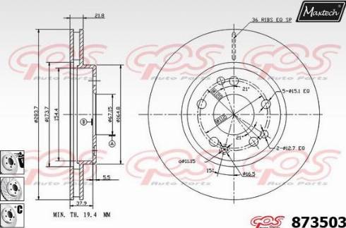 Maxtech 873503.6880 - Discofreno autozon.pro