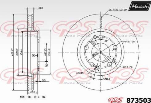 Maxtech 873503.0000 - Discofreno autozon.pro