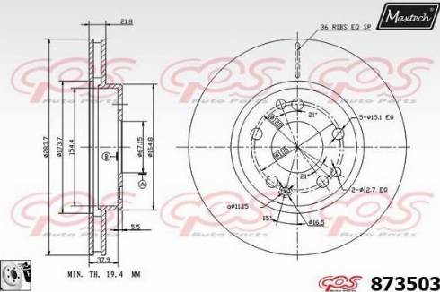 Maxtech 873503.0080 - Discofreno autozon.pro