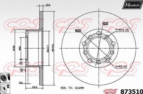 Maxtech 873510.6060 - Discofreno autozon.pro