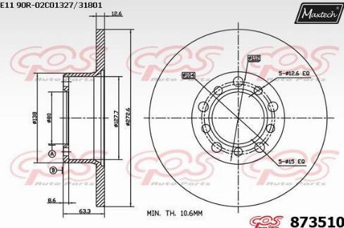 Maxtech 873510.0000 - Discofreno autozon.pro