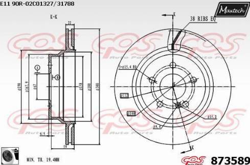 Maxtech 873589.0060 - Discofreno autozon.pro