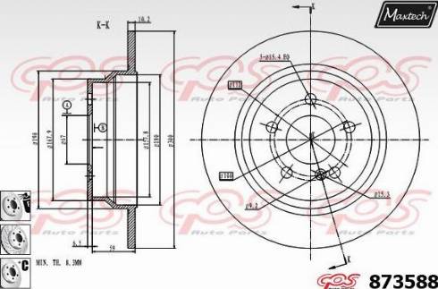 Maxtech 873588.6980 - Discofreno autozon.pro