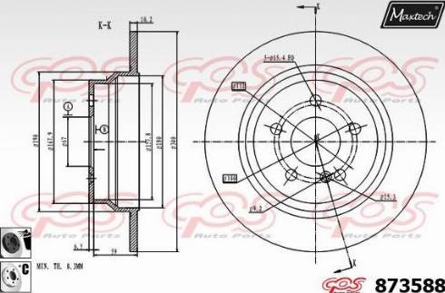 Maxtech 873588.6060 - Discofreno autozon.pro