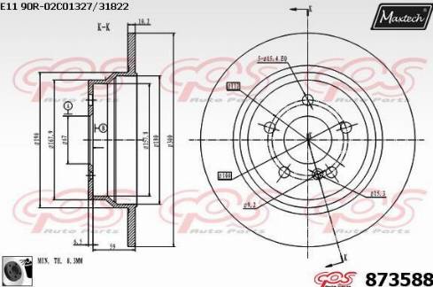 Maxtech 873588.0060 - Discofreno autozon.pro