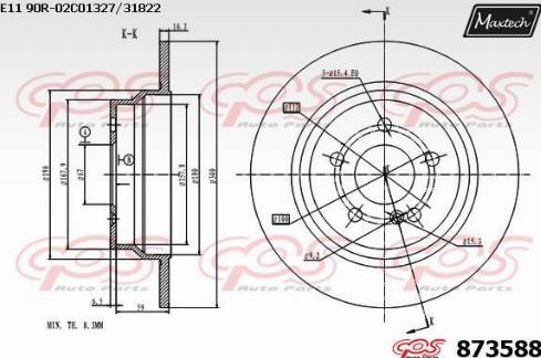 Maxtech 873588.0000 - Discofreno autozon.pro