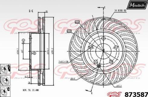 Maxtech 873587.6880 - Discofreno autozon.pro