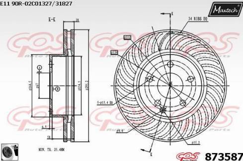 Maxtech 873587.0060 - Discofreno autozon.pro