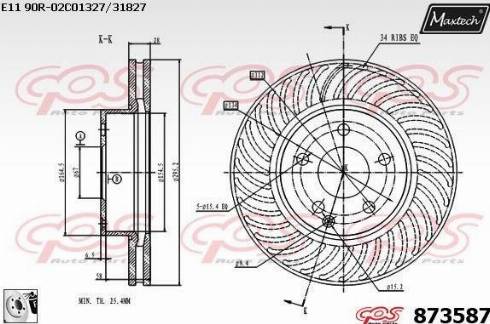 Maxtech 873587.0080 - Discofreno autozon.pro