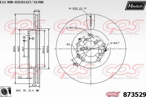 Maxtech 873529.0060 - Discofreno autozon.pro