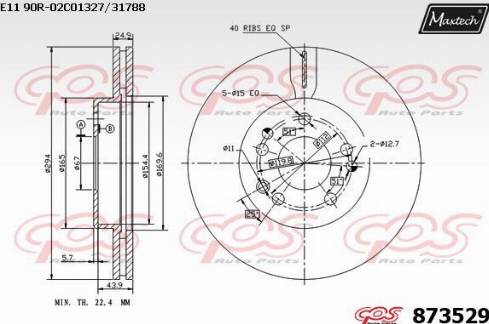 Maxtech 873529.0000 - Discofreno autozon.pro