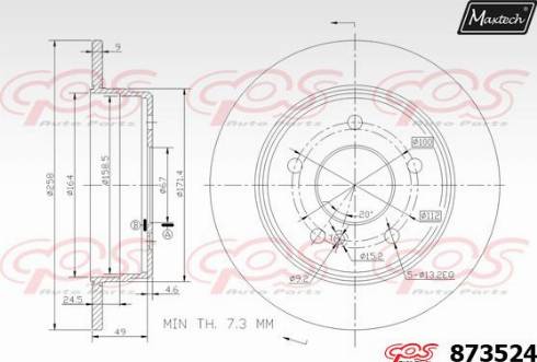 Maxtech 873524.0000 - Discofreno autozon.pro