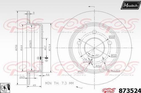 Maxtech 873524.0080 - Discofreno autozon.pro