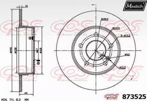 Maxtech 873525.0000 - Discofreno autozon.pro