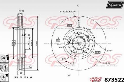 Maxtech 873522.6980 - Discofreno autozon.pro