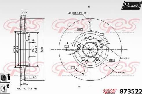 Maxtech 873522.6060 - Discofreno autozon.pro