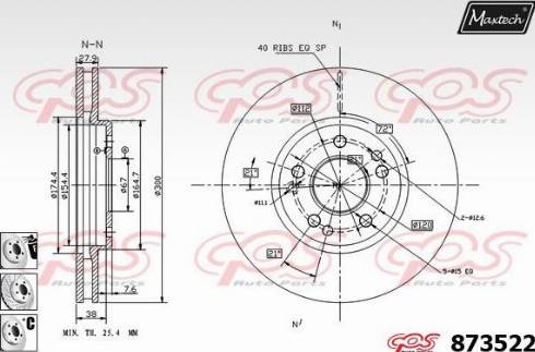 Maxtech 873522.6880 - Discofreno autozon.pro