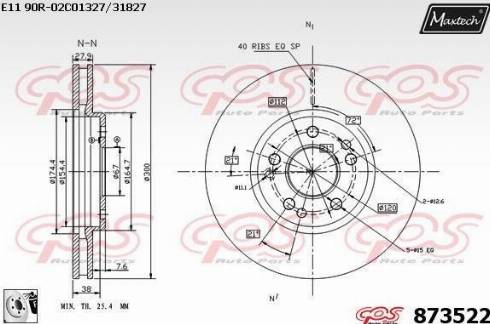 Maxtech 873522.0080 - Discofreno autozon.pro