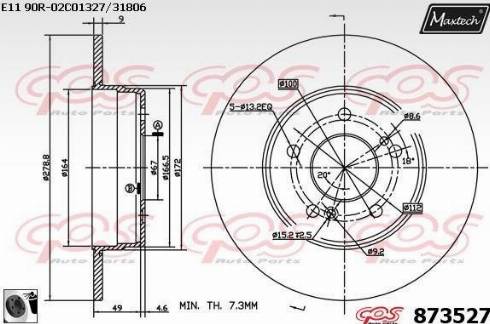 Maxtech 873527.0060 - Discofreno autozon.pro