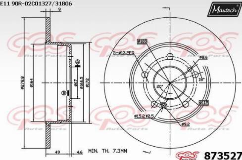 Maxtech 873527.0000 - Discofreno autozon.pro