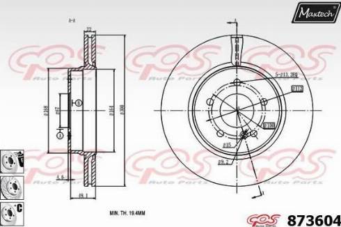 Maxtech 873604.6980 - Discofreno autozon.pro