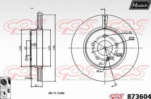 Maxtech 873604.6060 - Discofreno autozon.pro