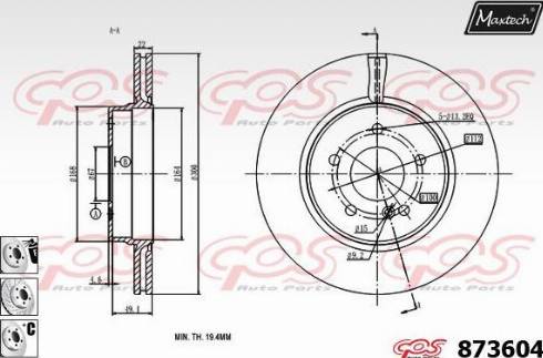 Maxtech 873604.6880 - Discofreno autozon.pro