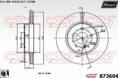 Maxtech 873604.0060 - Discofreno autozon.pro