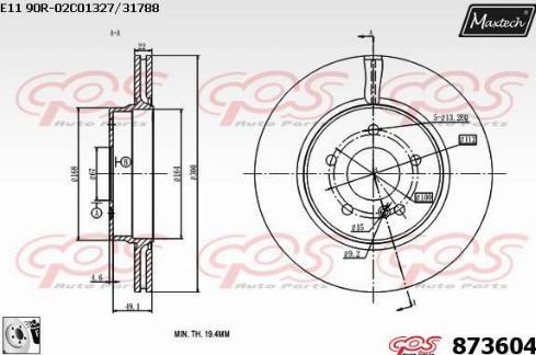 Maxtech 873604.0080 - Discofreno autozon.pro