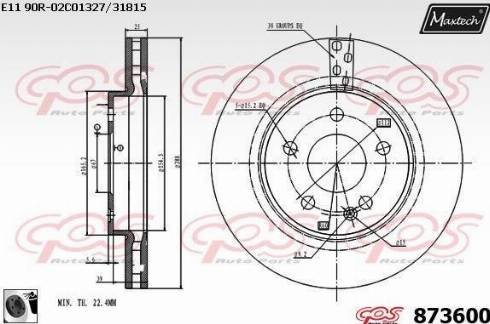 Maxtech 873600.0060 - Discofreno autozon.pro