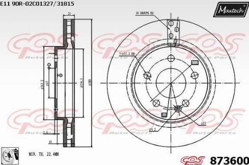 Maxtech 873600.0080 - Discofreno autozon.pro