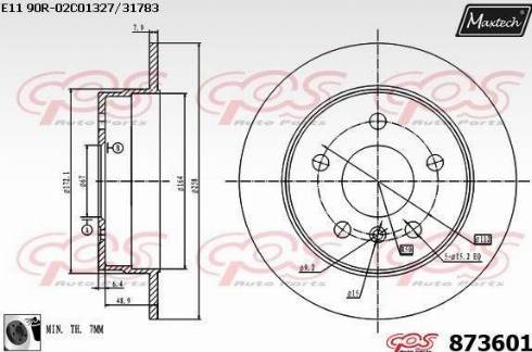 Maxtech 873601.0060 - Discofreno autozon.pro