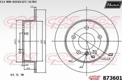 Maxtech 873601.0000 - Discofreno autozon.pro