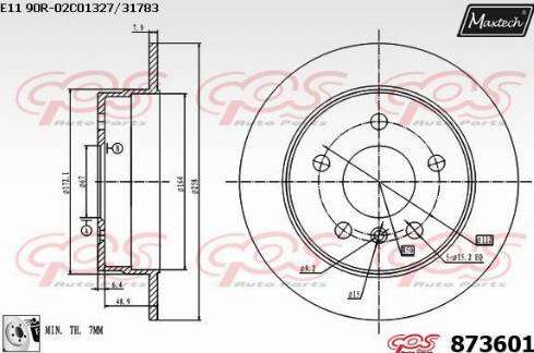 Maxtech 873601.0080 - Discofreno autozon.pro