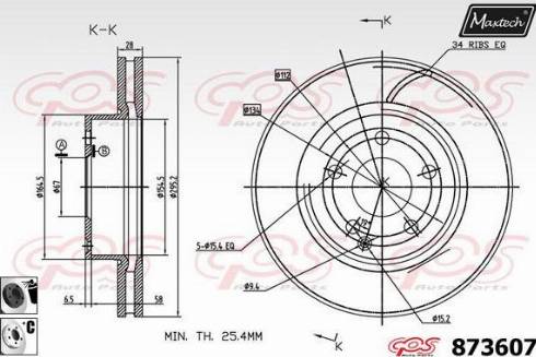 Maxtech 873607.6060 - Discofreno autozon.pro