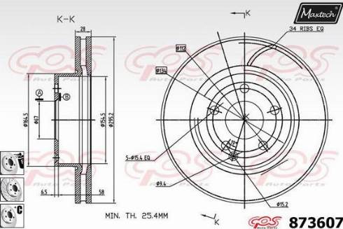 Maxtech 873607.6880 - Discofreno autozon.pro