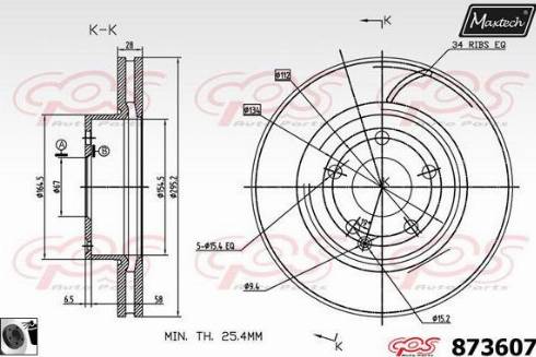 Maxtech 873607.0060 - Discofreno autozon.pro