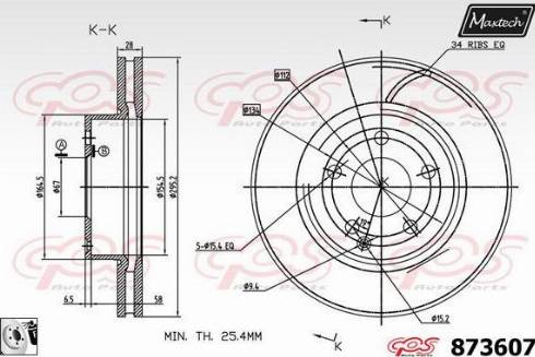 Maxtech 873607.0080 - Discofreno autozon.pro