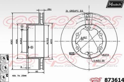 Maxtech 873614.6980 - Discofreno autozon.pro