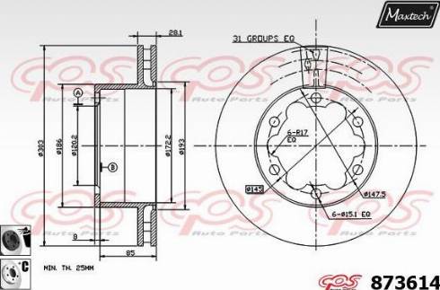 Maxtech 873614.6060 - Discofreno autozon.pro