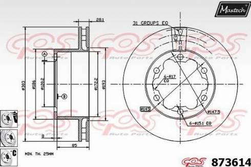 Maxtech 873614.6880 - Discofreno autozon.pro