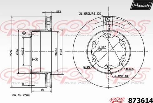 Maxtech 873614.0000 - Discofreno autozon.pro