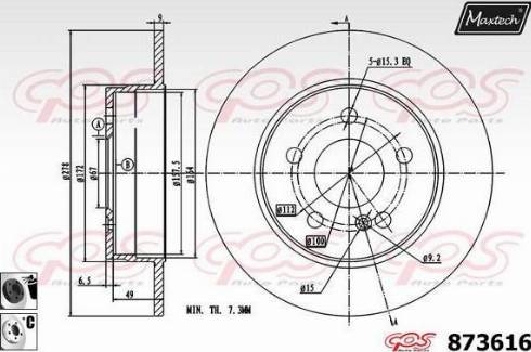 Maxtech 873616.6060 - Discofreno autozon.pro