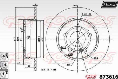 Maxtech 873616.6880 - Discofreno autozon.pro