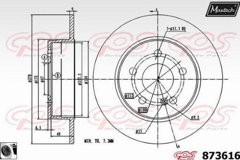 Maxtech 873616.0060 - Discofreno autozon.pro