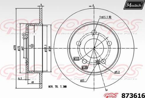 Maxtech 873616.0000 - Discofreno autozon.pro