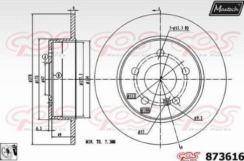 Maxtech 873616.0080 - Discofreno autozon.pro