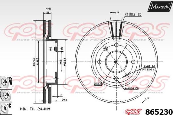 Maxtech 873616 - Discofreno autozon.pro