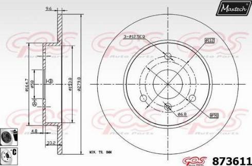 Maxtech 873611.6060 - Discofreno autozon.pro